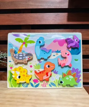 Chunky Wooden Puzzle - Wild Dinosaurs