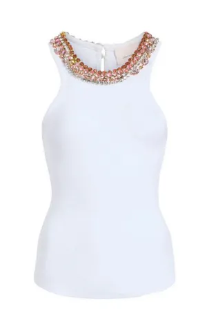 Cinq a Sept Lizzie Chunky Necklace Tank - Multi