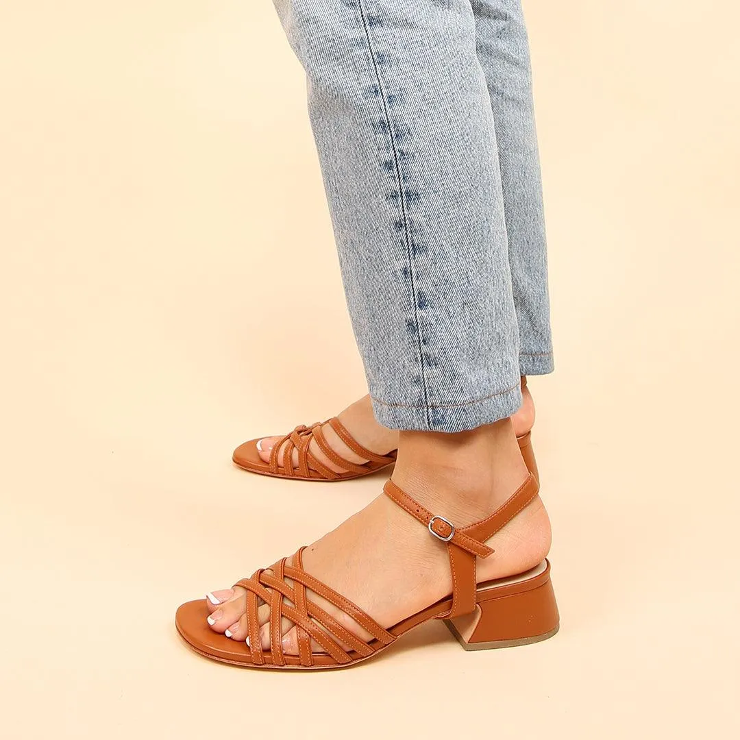 Cognac Bell Sandal   Jackie