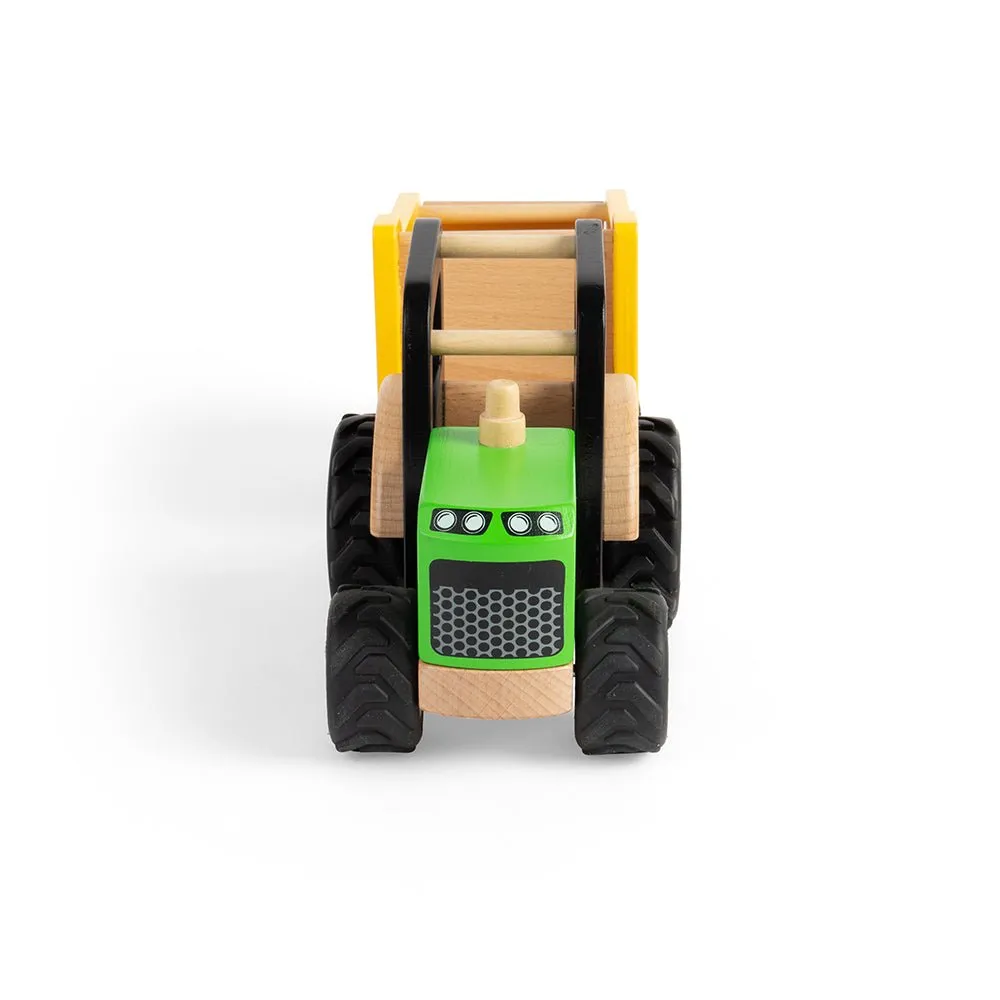 Country Tractor & Trailer - Wooden Farm Toy