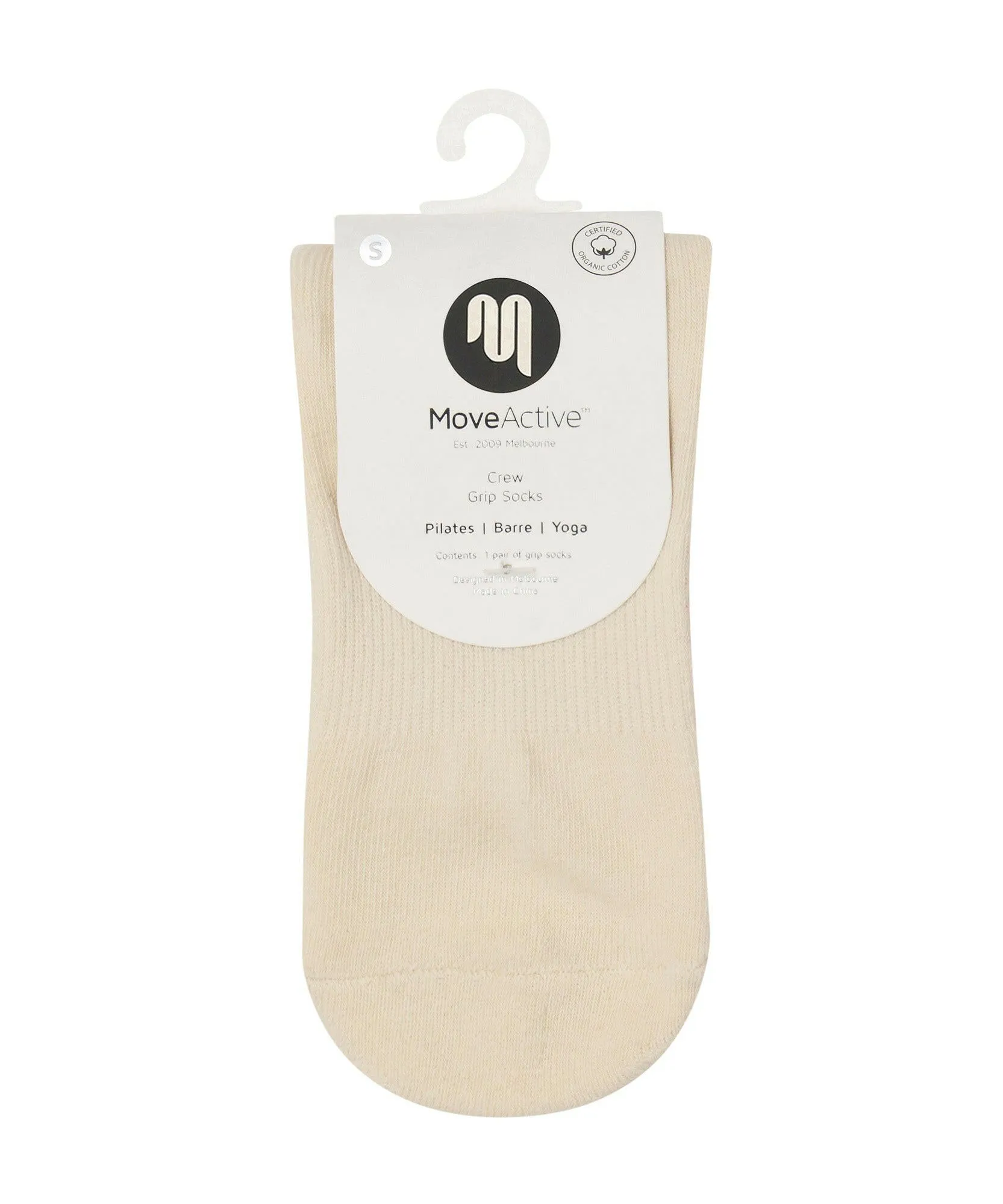 Crew Non Slip Grip Socks - Signature Vanilla
