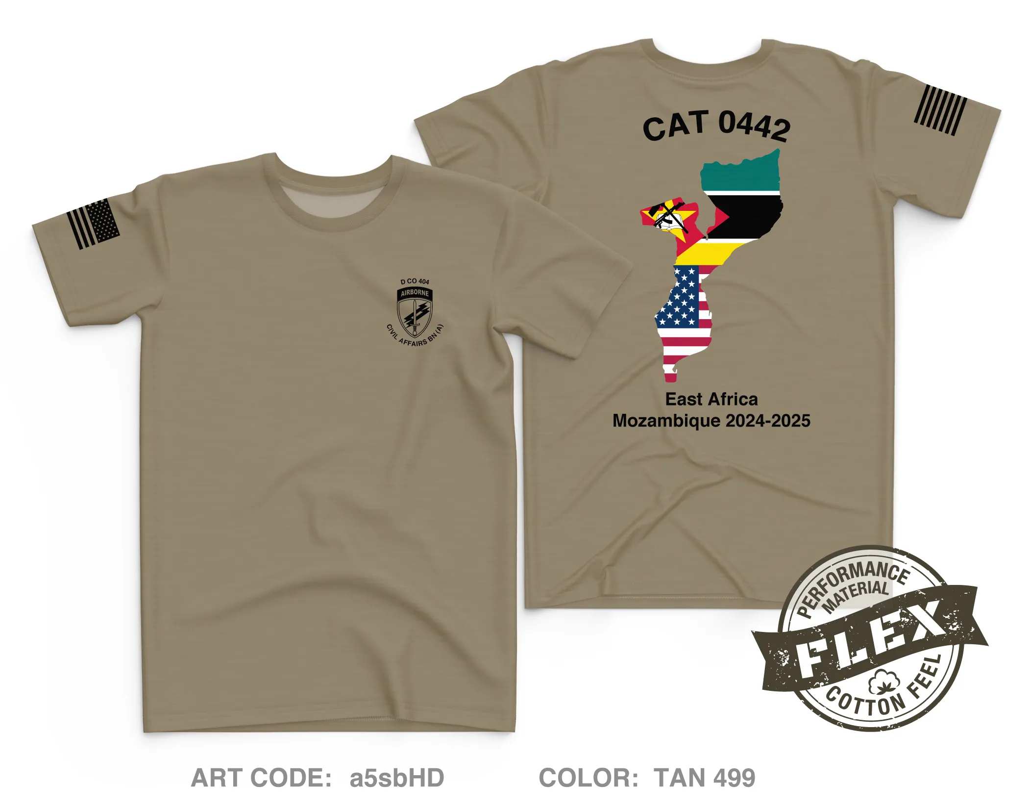 D Co 404 Civil Affairs BN (A) Fundraising Collection Core Men's SS Flex Performance Tee - a5sbHD