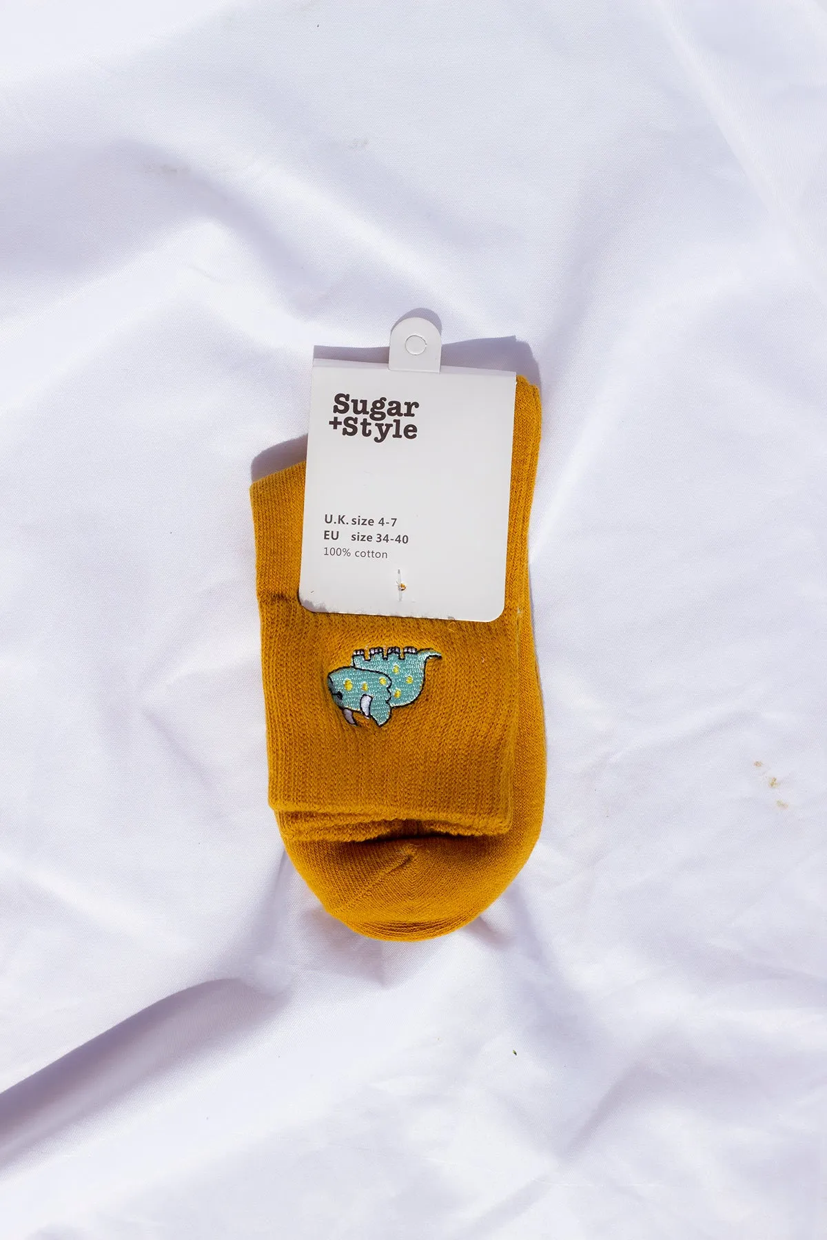 Dinosaur Embroidered Socks