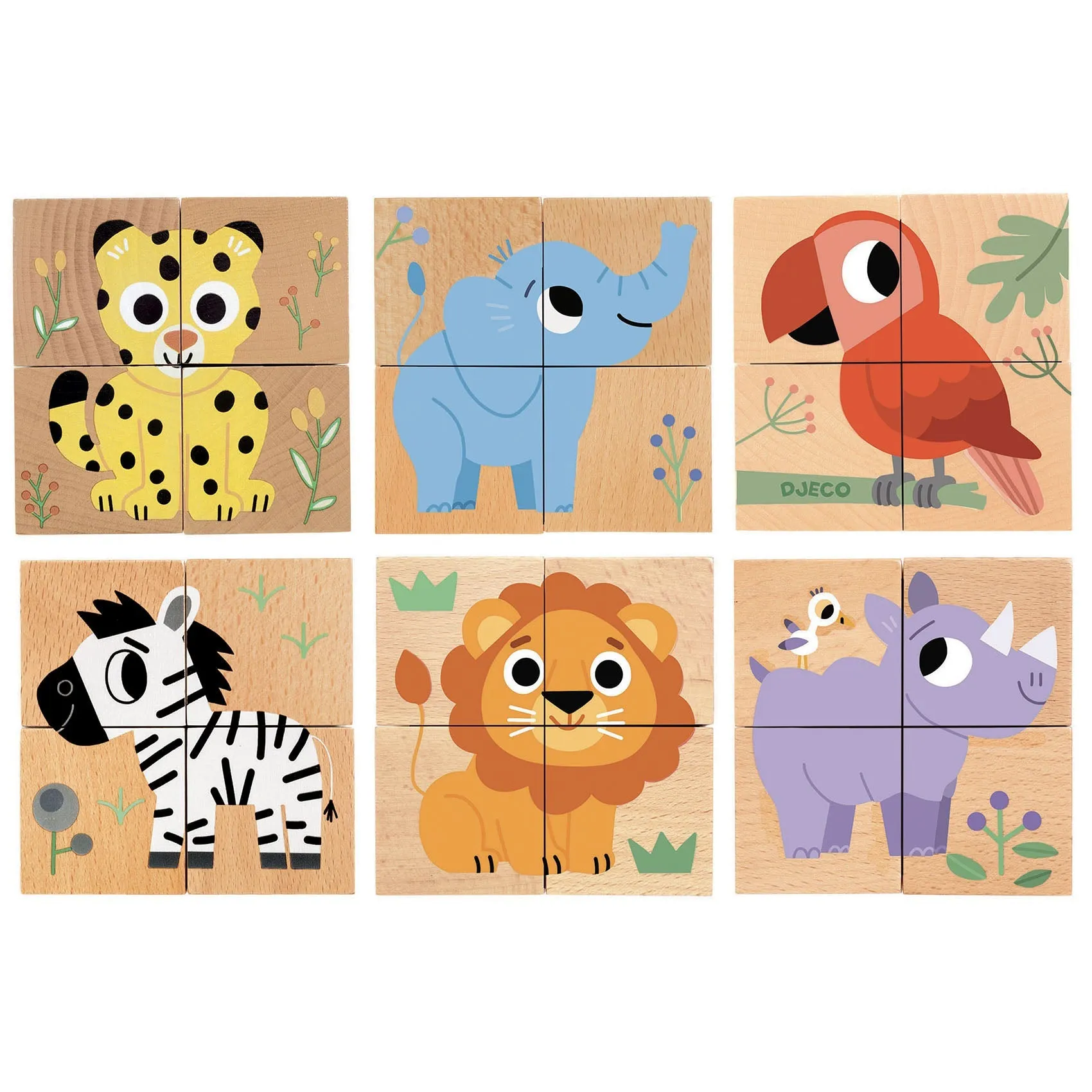 Djeco Wooden Cubes - Wild & Co