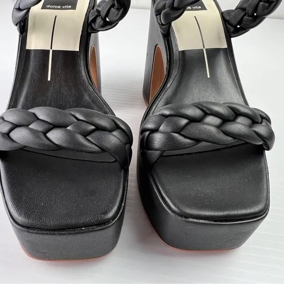 Dolce Vita Chunky Platform Heels womens 9 Black Ashby Twist Y2K 90s