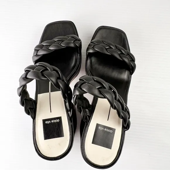 Dolce Vita Chunky Platform Heels womens 9 Black Ashby Twist Y2K 90s