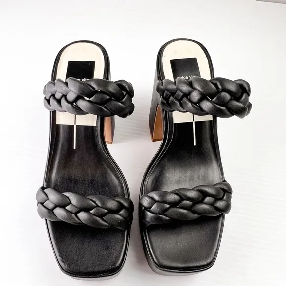 Dolce Vita Chunky Platform Heels womens 9 Black Ashby Twist Y2K 90s