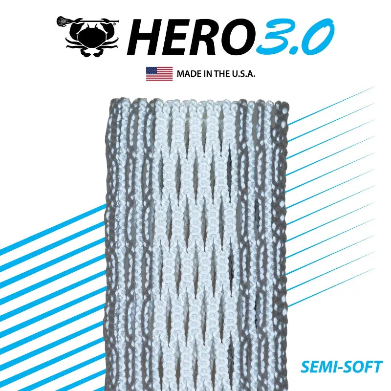 ECD Lacrosse - HeroMesh 3.0 Semi-Soft - Grey Storm Striker