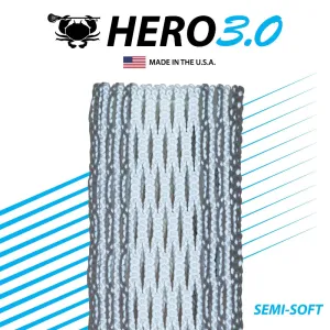 ECD Lacrosse - HeroMesh 3.0 Semi-Soft - Grey Storm Striker