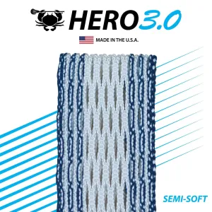 ECD Lacrosse - HeroMesh 3.0 Semi-Soft - Navy Blue Storm Striker