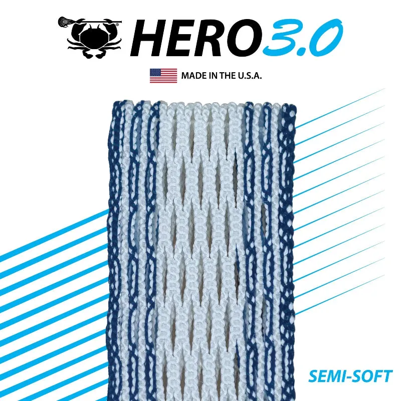 ECD Lacrosse - HeroMesh 3.0 Semi-Soft - Navy Blue Storm Striker