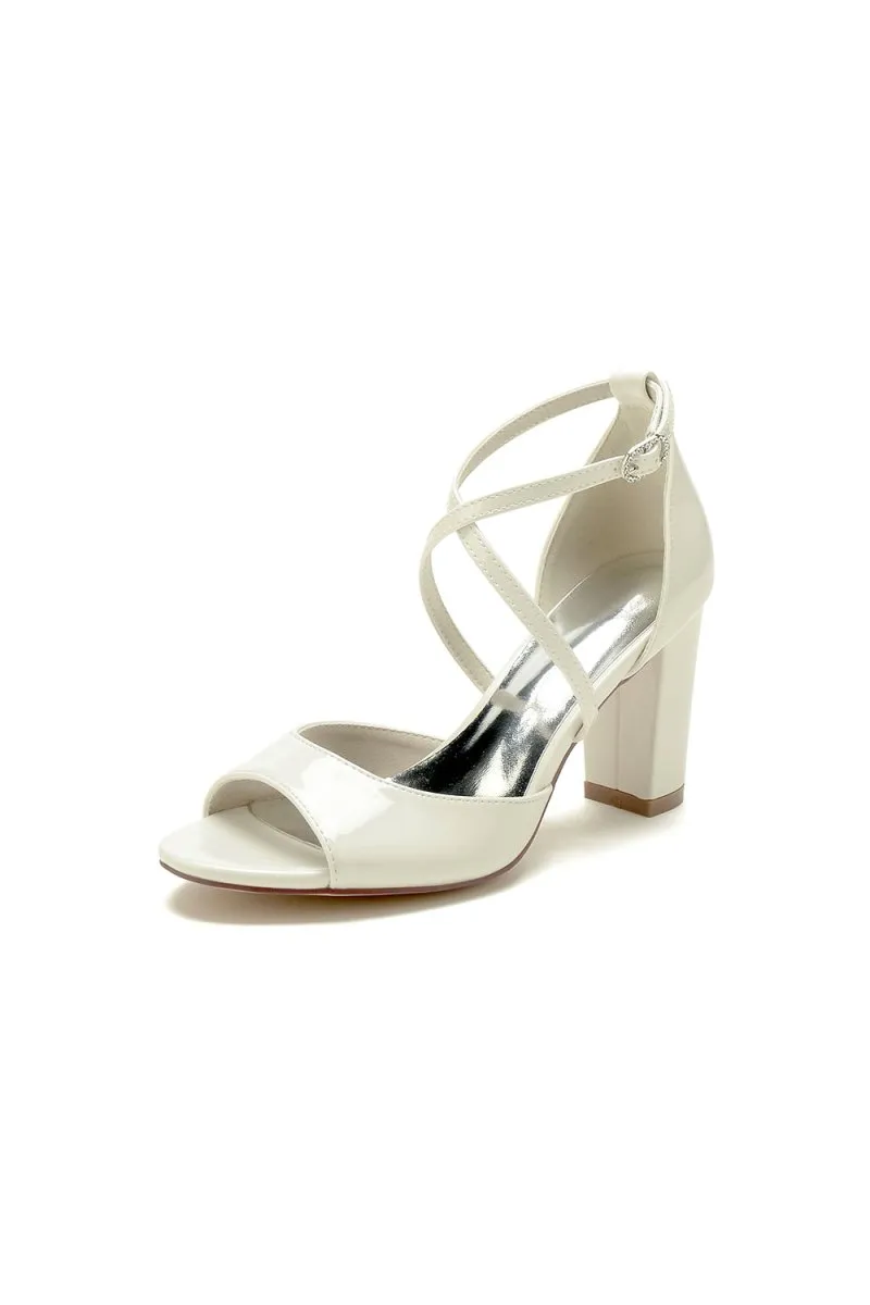 Elegant Nude Pink High Heels with Crossed Straps