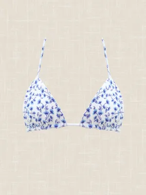 Emi Bikini Top in Textured Poppi