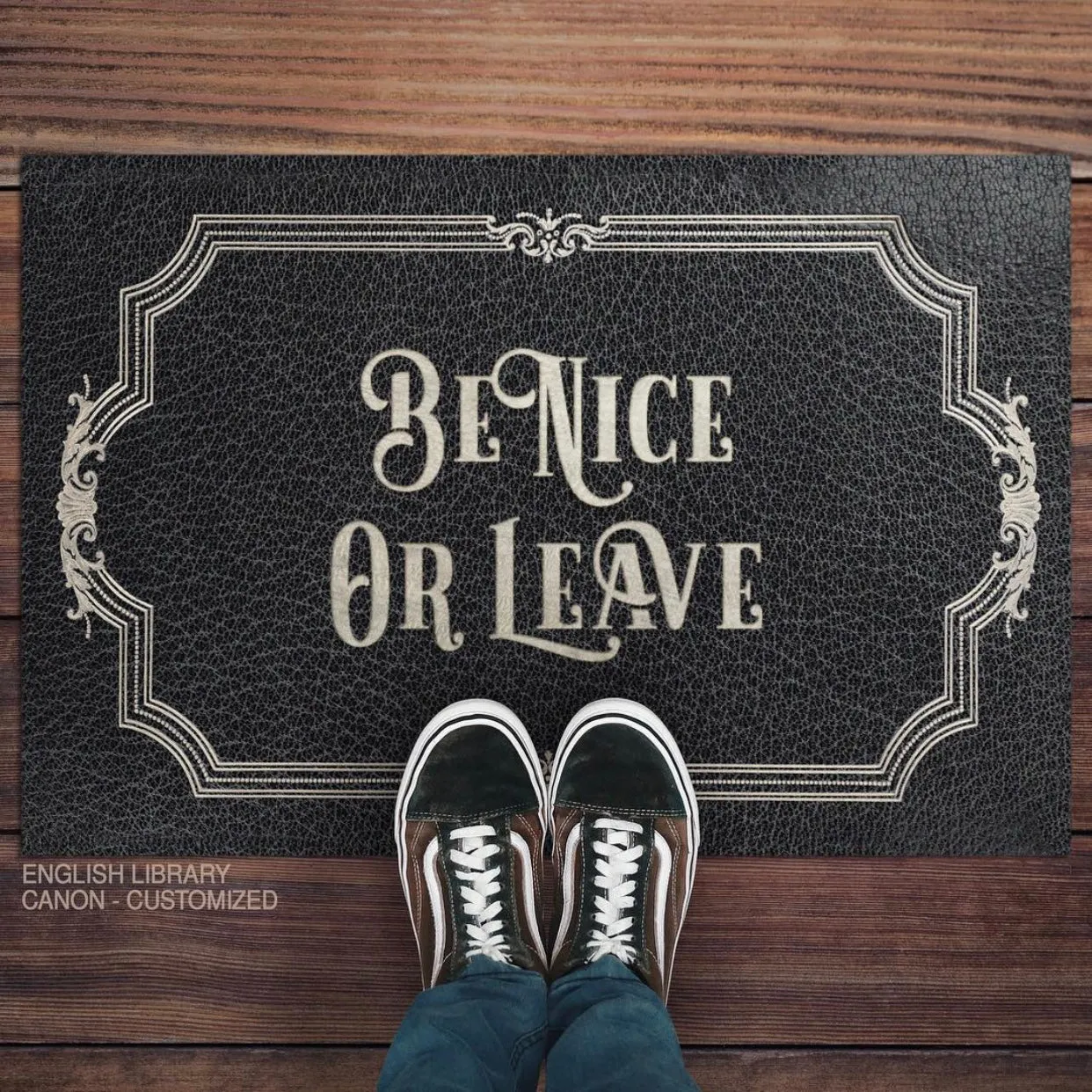 English Library "Canon" Customized Vinyl Mat - Spicher & Co.