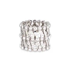 Expandable Ring to Bracelet 14k White Gold Estate Jewelry Flexible Convertible