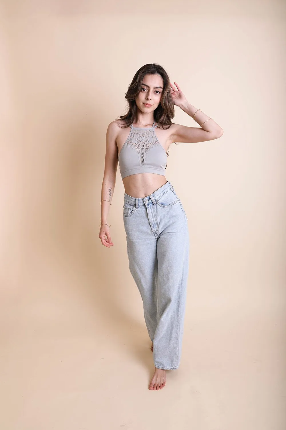 Floral Cutout Seamless High Neck - 7 colors