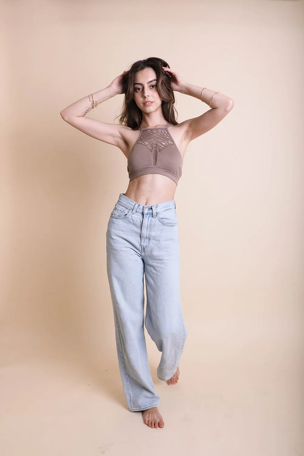 Floral Cutout Seamless High Neck - 7 colors