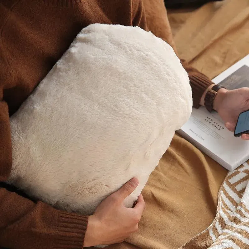 For the Love of Holiday Faux Fur Accent Pillow