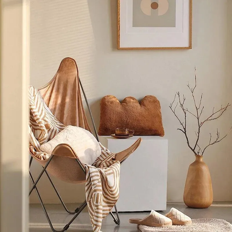 For the Love of Holiday Faux Fur Accent Pillow