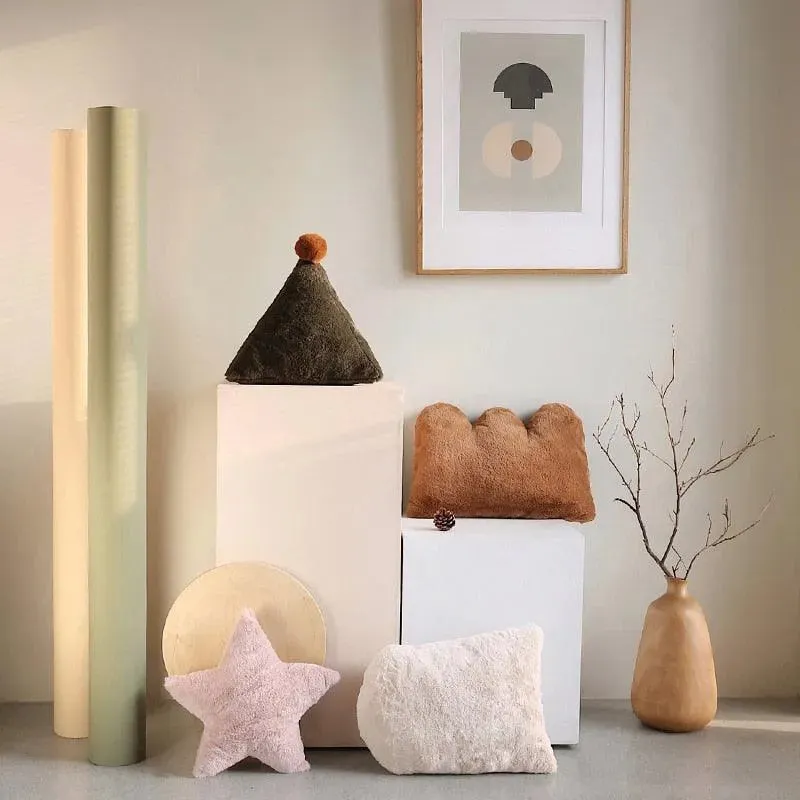 For the Love of Holiday Faux Fur Accent Pillow