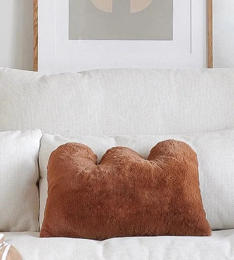 For the Love of Holiday Faux Fur Accent Pillow