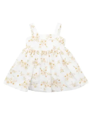 FOX & FINCH SWEET SPOT EMBROIDERED DRESS 3-6YRS