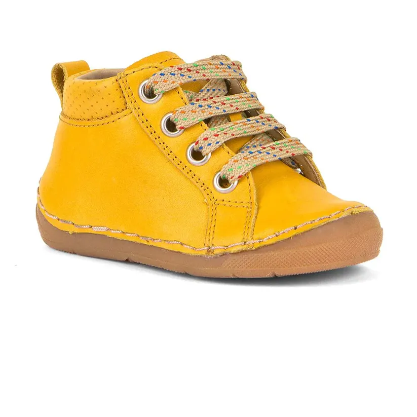 Froddo Dark Yellow Leather Hi Top Trainers