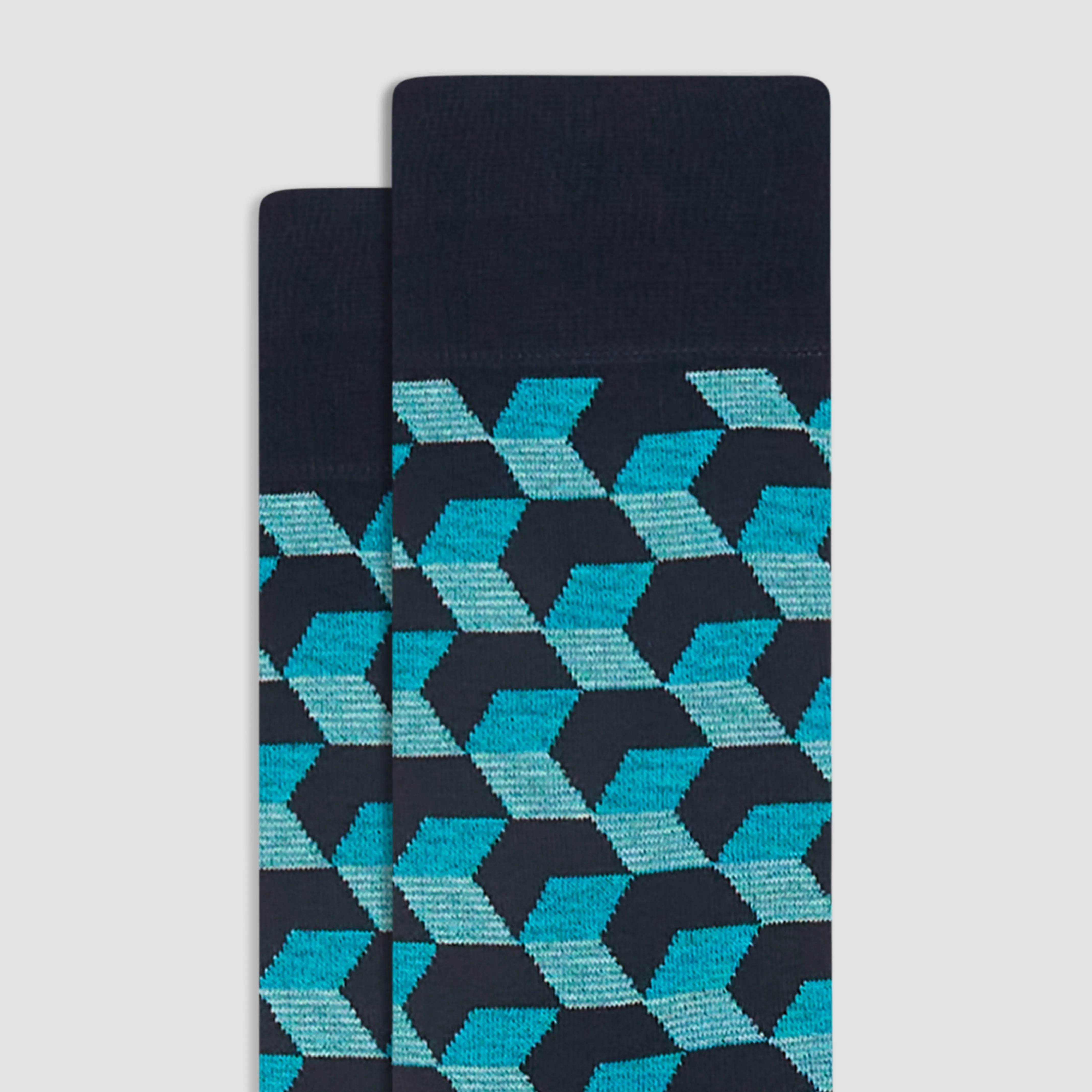 Geometric Illusion Mid-Calf Socks
