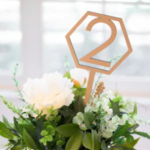 Geometric Table Numbers on Sticks