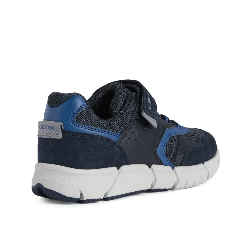 Geox J Flexyper Boy Navy/Dk Blue Trainers