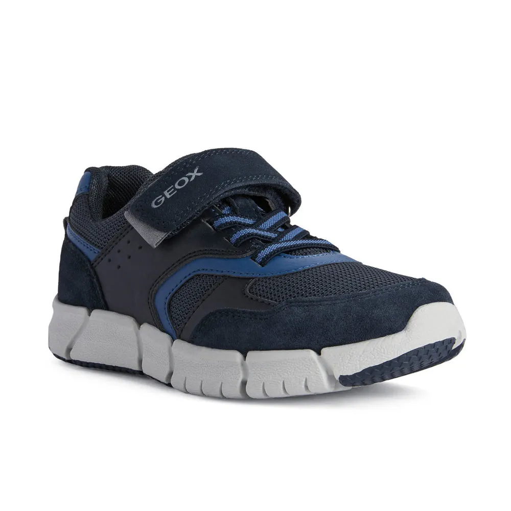 Geox J Flexyper Boy Navy/Dk Blue Trainers