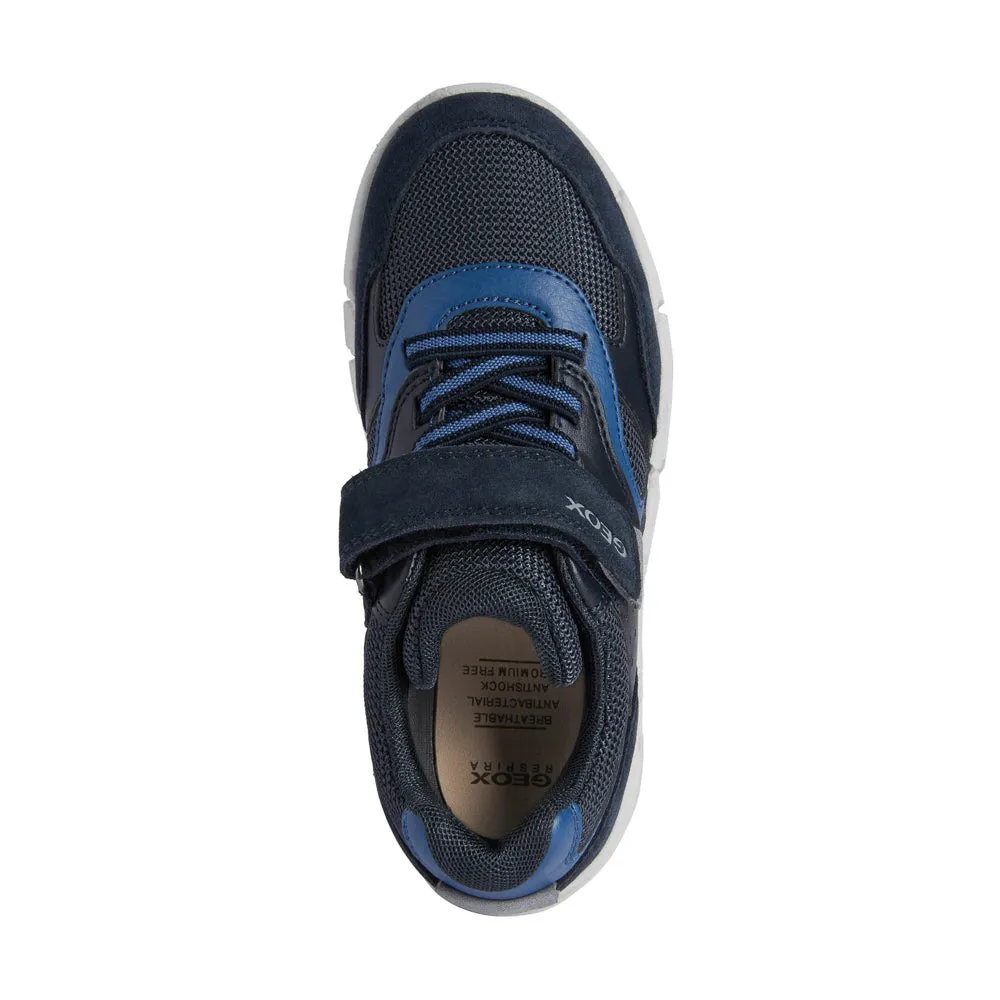Geox J Flexyper Boy Navy/Dk Blue Trainers
