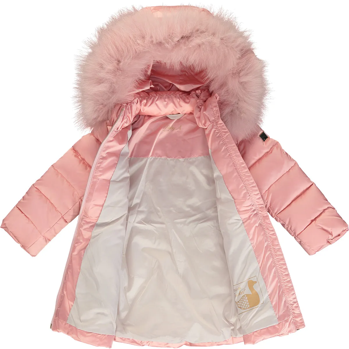 Girls Pink Puffer Jacket