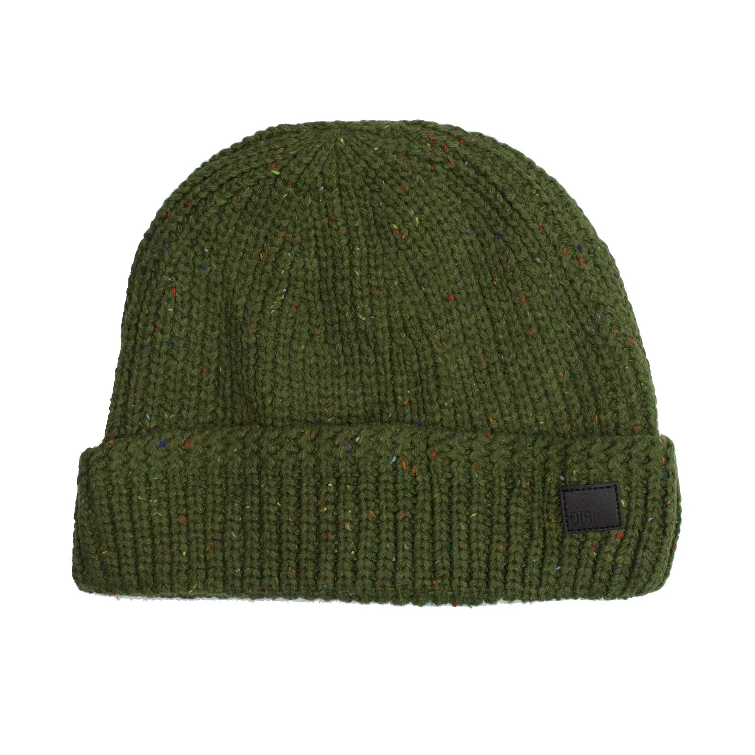 Green Donegal Cable Knit Fur Lined Beanie