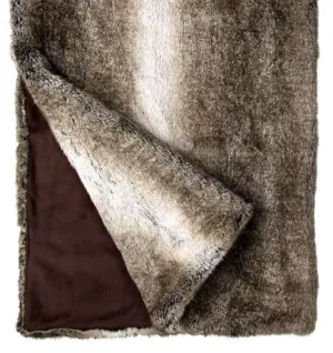 Grey Rabbit Faux Fur Throw