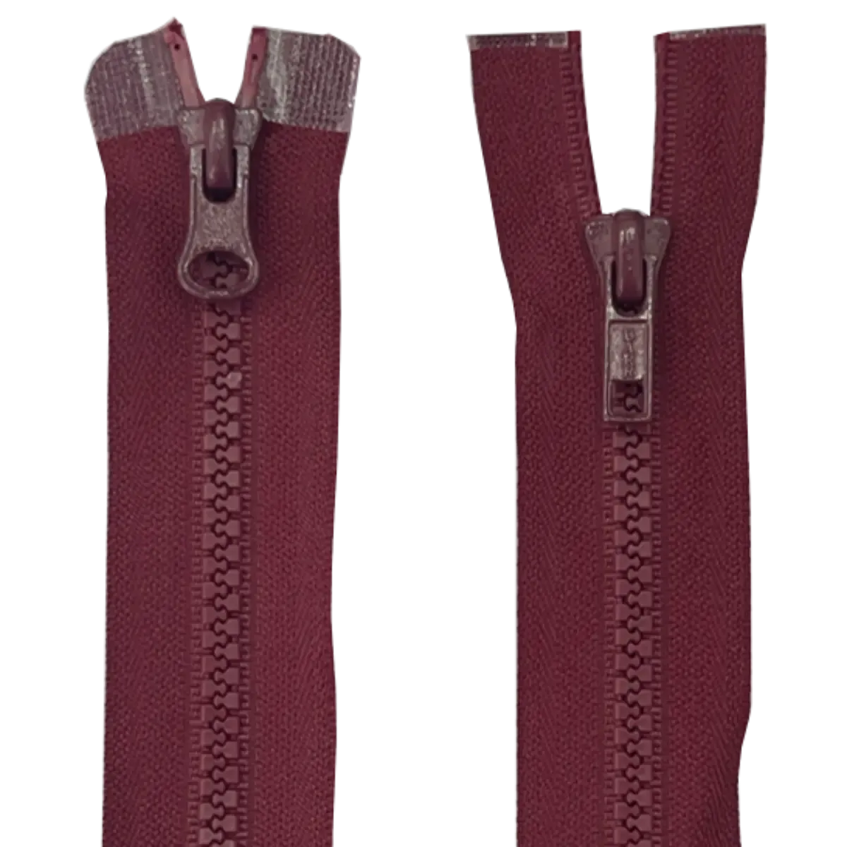 Heavy Duty Moulded Plastic Chunky 2 Way Zip 22" (56cm)