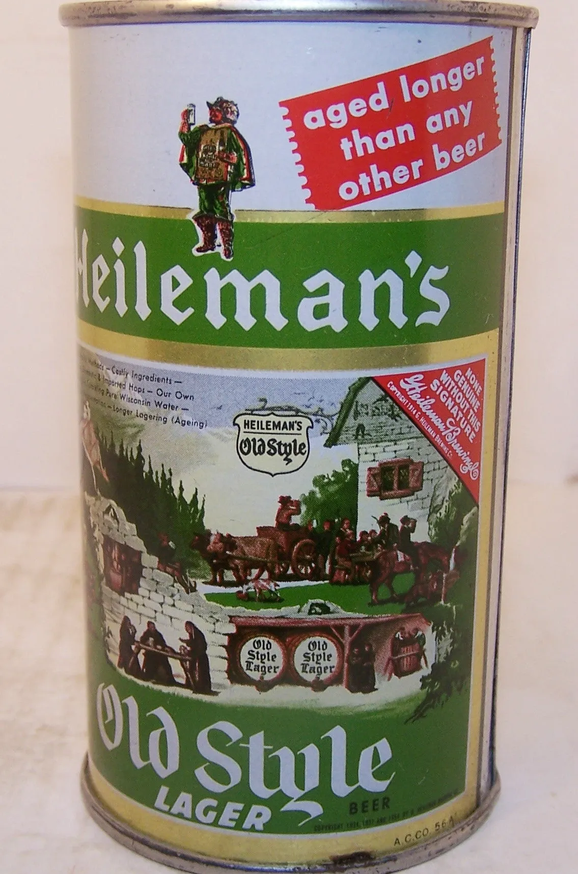Heileman's Old Style Lager Beer, USBC 108-15, Grade 1/1   Sold 11/20/14