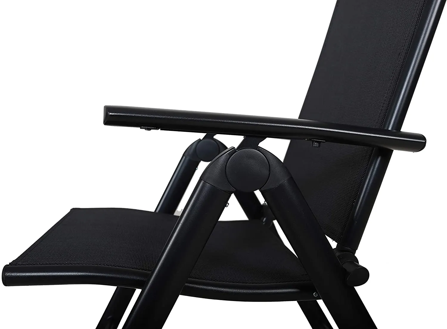 High Back Adjustable Folding Chair (Black)