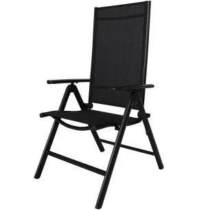 High Back Adjustable Folding Chair (Black)