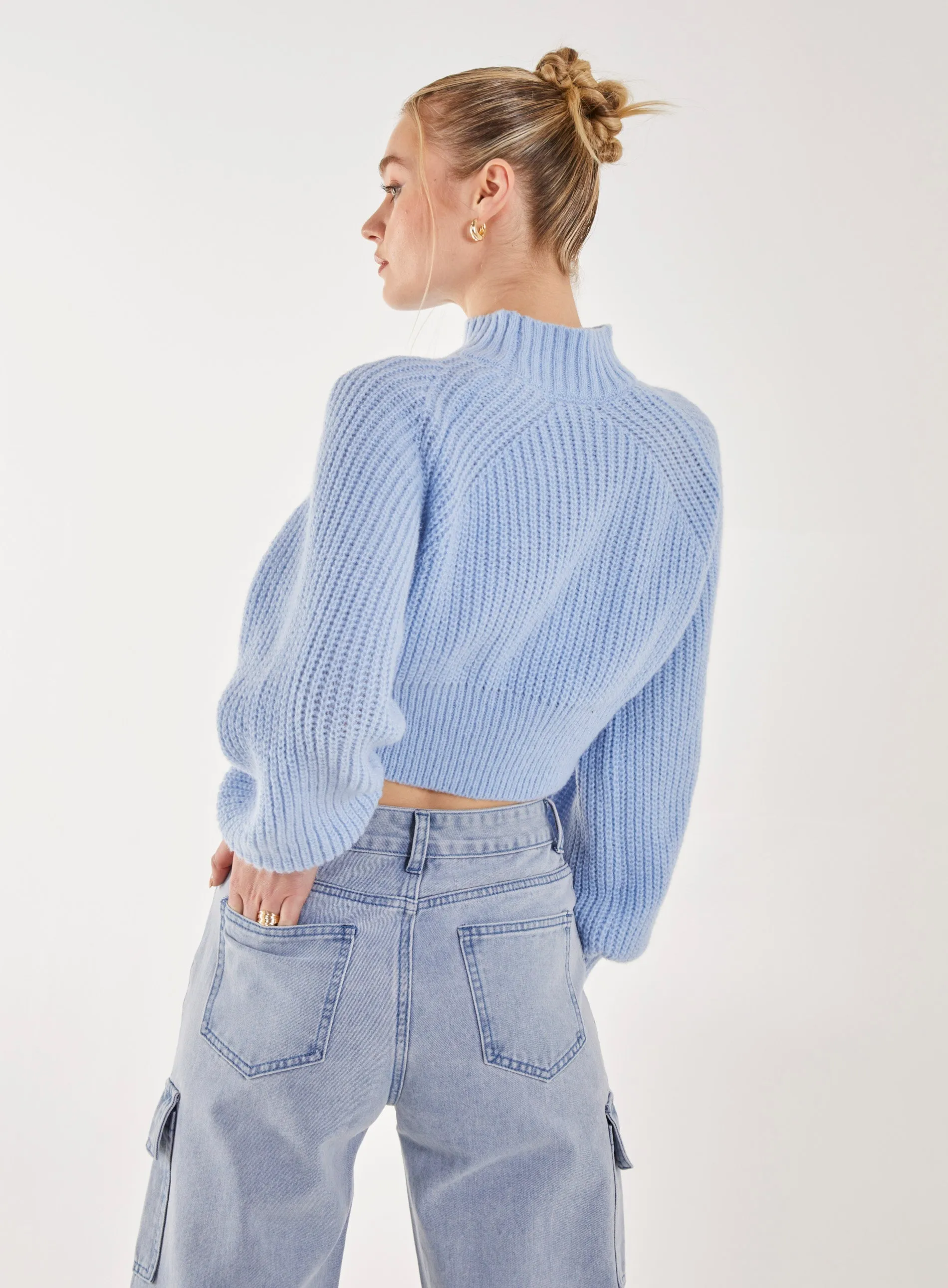 High Neck Knitted Jumper