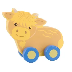 Highland Cow Push Toy