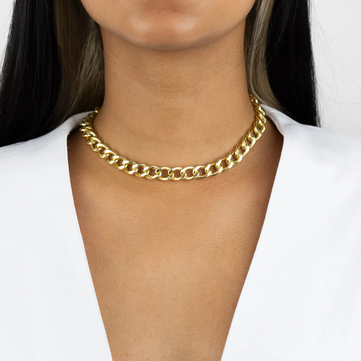 Hollow Chunky Curb Chain Choker