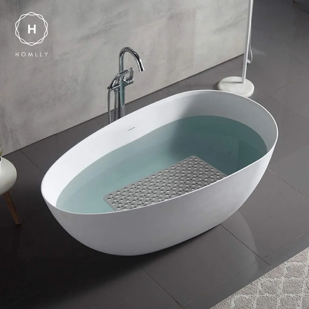 Homlly TPE Non slip Shower Bath Tub Mat with Hundreds Drainage Holes and Suction Cups
