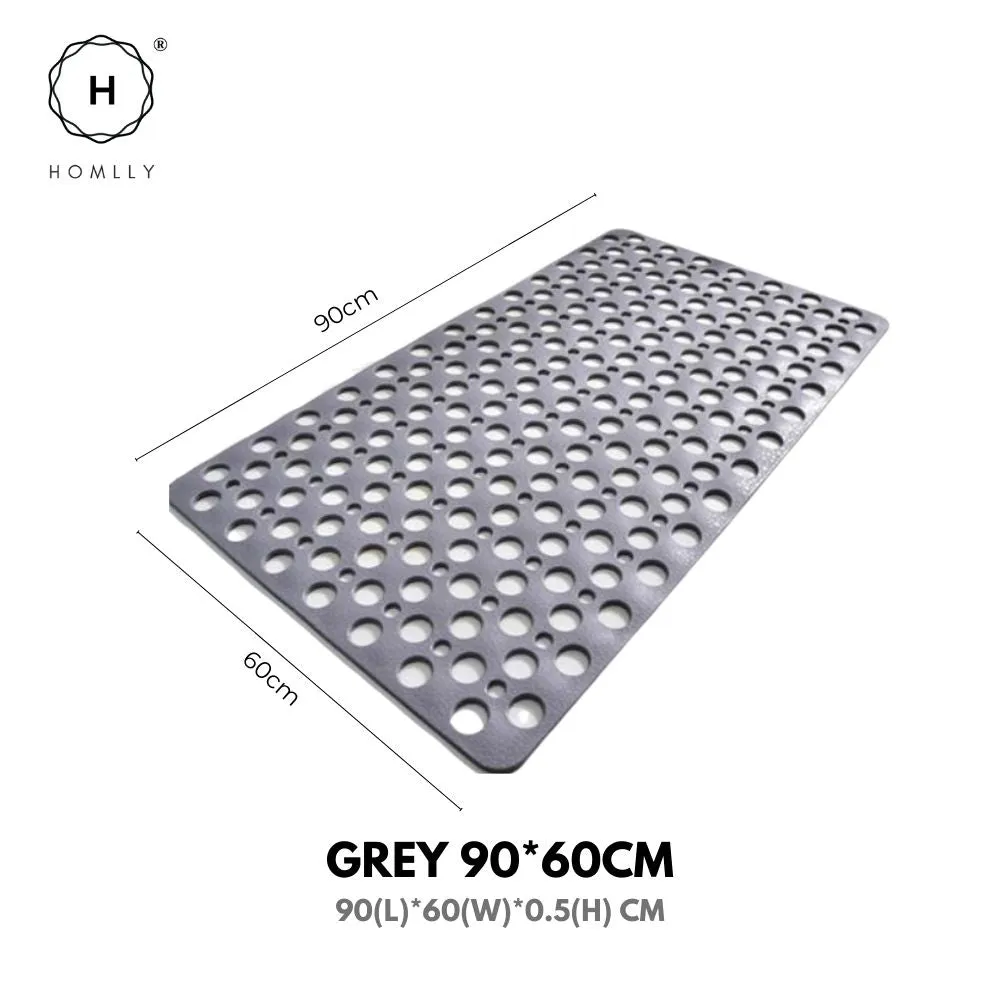 Homlly TPE Non slip Shower Bath Tub Mat with Hundreds Drainage Holes and Suction Cups