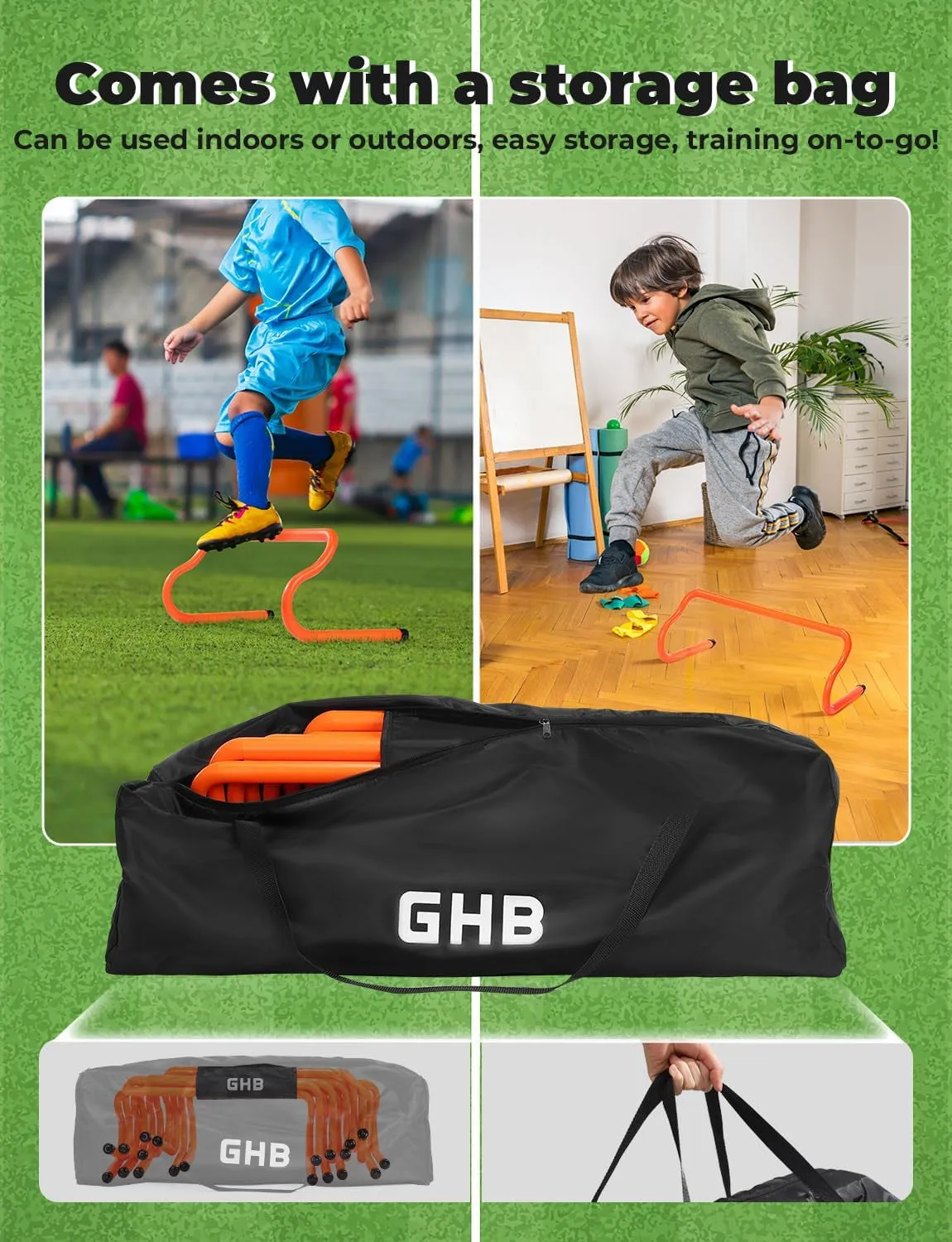 Hurdles, Agility Set Pack Carry Kids,Athletes,Soccer,Basketball Speed Sturdy 5/10 Hurdles Heavy-duty with Training Hurdles Detachable for Training Limited-time offer Bag Equipment Agility