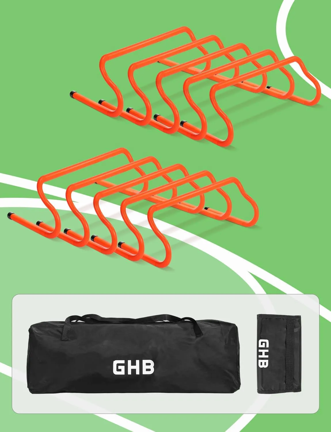 Hurdles, Agility Set Pack Carry Kids,Athletes,Soccer,Basketball Speed Sturdy 5/10 Hurdles Heavy-duty with Training Hurdles Detachable for Training Limited-time offer Bag Equipment Agility