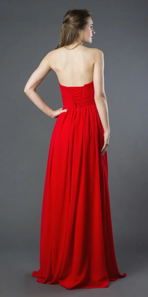 J&J Fashion 3003 A-Line Long Formal Dress Embellished Bodice