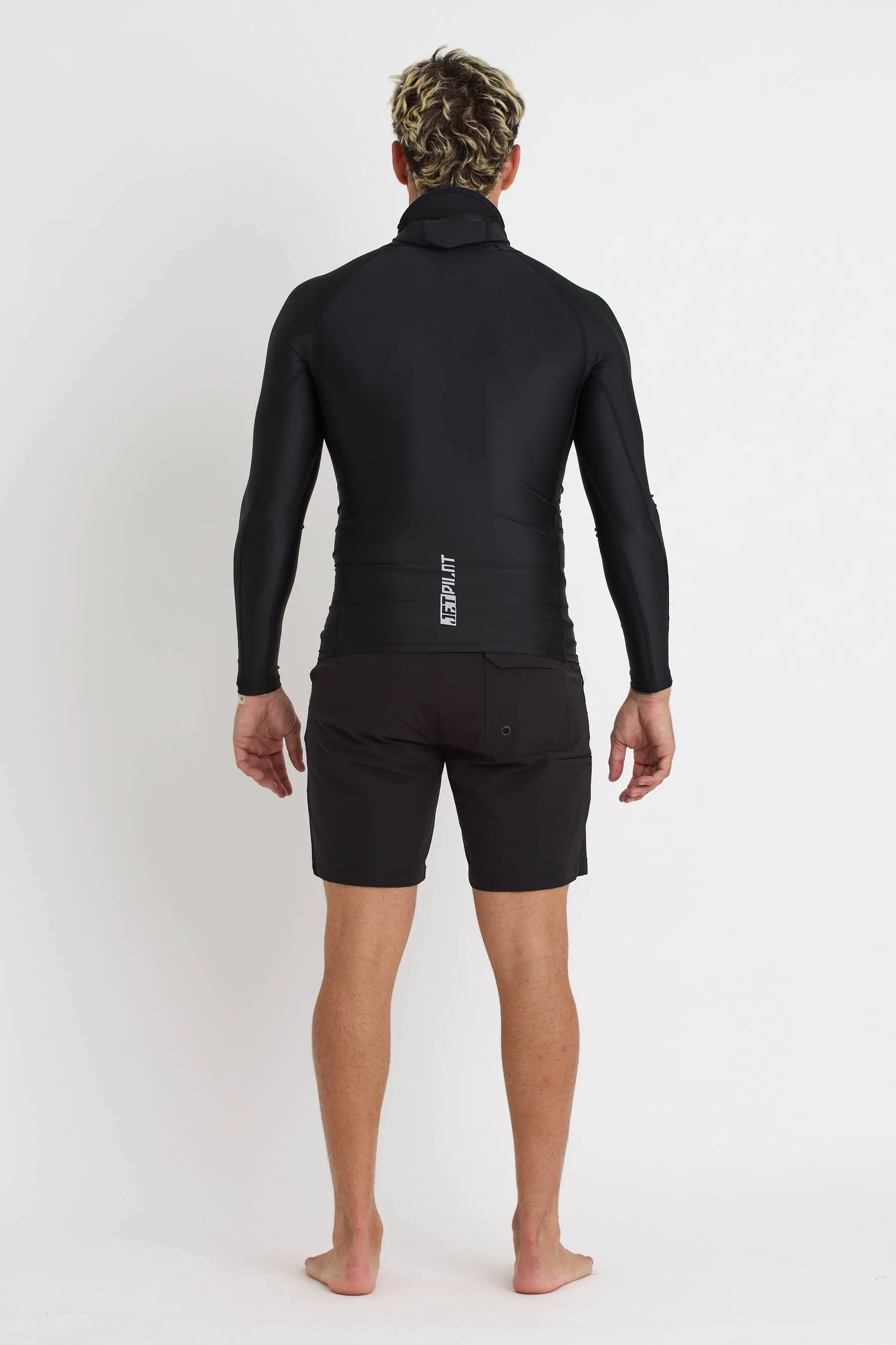 Jetpilot Venture Mens Hooded LS Rashie - Black