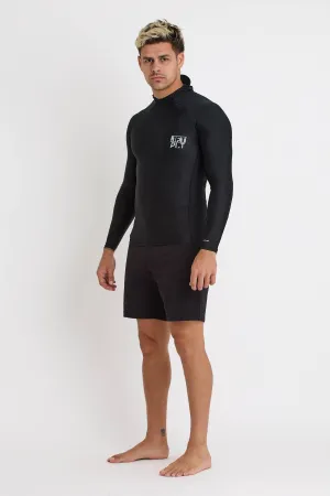 Jetpilot Venture Mens Hooded LS Rashie - Black