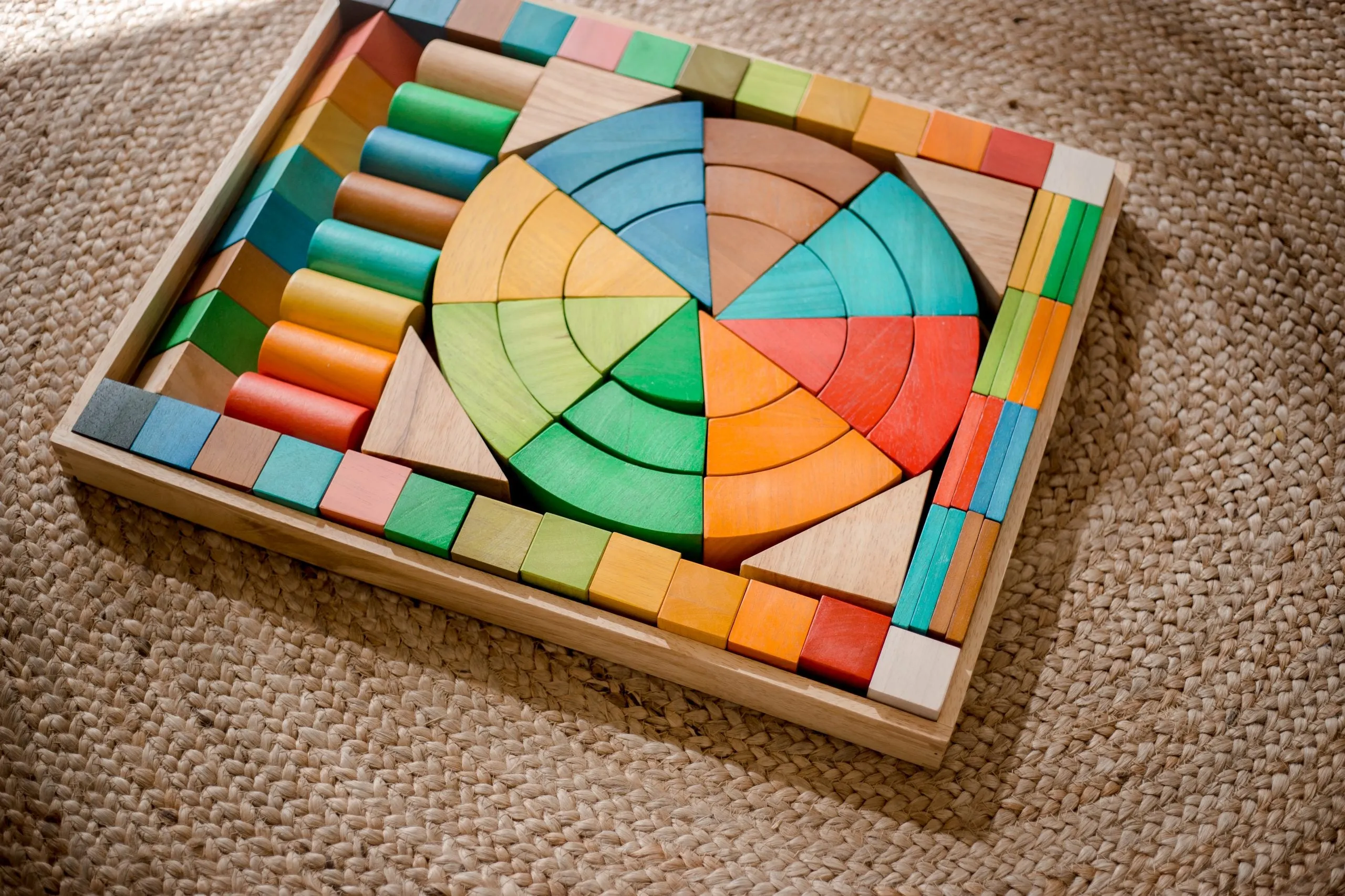 Jumbo Natural Rainbow Blocks - 86 Pieces